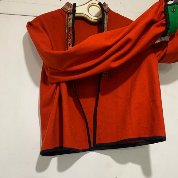 VINTAGE THEKLA JULINS EFTF OPEN FRONT EMBROIDERED WOOL JACKETS SIZE S - Picture 8 of 11